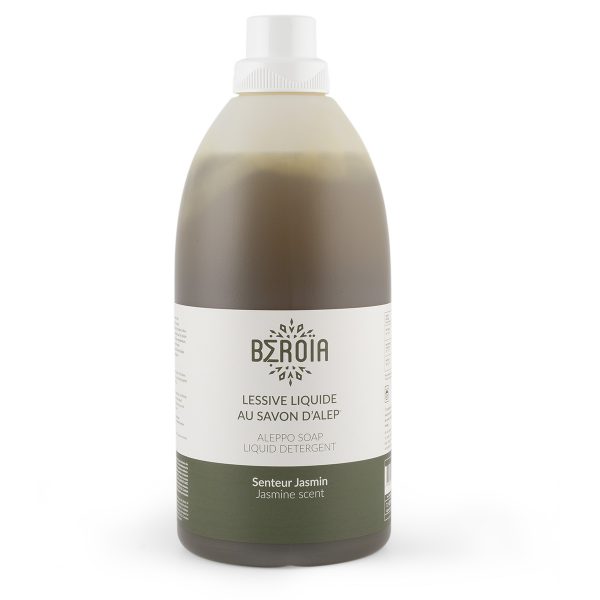 Lessive liquide au savon d’Alep parfum jasmin – 2L – Beroia